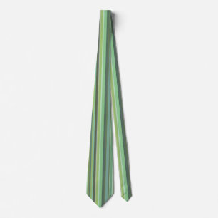 Olijfgroene verticale strepen stropdas