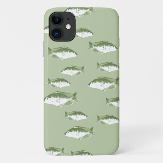 Olijfgroene vis Case-Mate iPhone case (Achterkant)