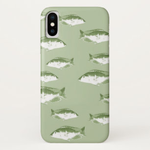 Olijfgroene vis iPhone x hoesje