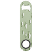Olijfgroene vis speed flessenopener (Voorkant)