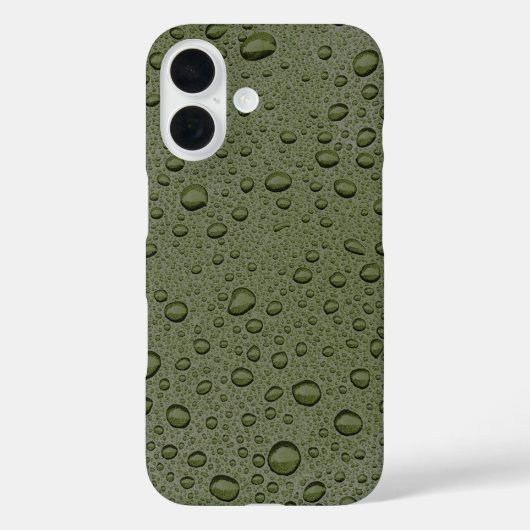 Olijfgroene waterdruppels Case-Mate iPhone case (Achterkant)