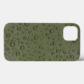 Olijfgroene waterdruppels Case-Mate iPhone hoesje (Achterkant (horizontaal))