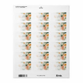 Olijfgroene waterverf pastel etiket (Full Sheet)