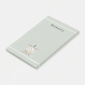 Olijfgroene zeeschildpad gepersonaliseerd  post-it® notes (Schuin)
