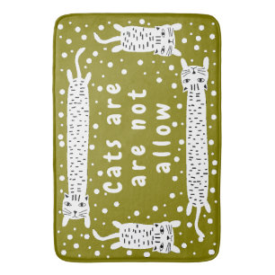 Olijfkat Stretching Olive Badmat