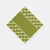 Olijfkleurpatchwork, olijfvlecht, groen servet (Hoek)