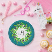 Olijfkransmonogram Papieren Bordje (Feest)
