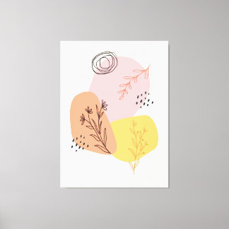 Olijfolie Abstract, geometrische vormen, minimaal Canvas Afdruk