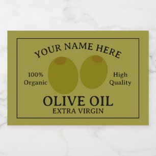 Olijfolie extra vergine label sjabloon voedselcontainer etiket