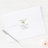 Olijfolie Hartelijk dank Vierkante Sticker (Envelop)