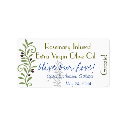 Olijfolie Label Sticker (Voorkant)