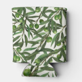 Olijfolie op witte basis blikjeskoeler (Achterkant)