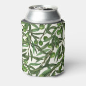 Olijfolie op witte basis blikjeskoeler (Blikje Achterkant)