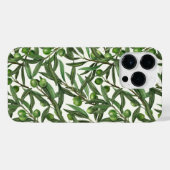 Olijfolie op witte basis iPhone hoesje (Achterkant horizontaal)