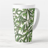 Olijfolie op witte basis latte mok (Rechterhoek)