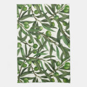 Olijfolie op witte basis theedoek (Verticaal)