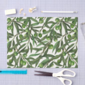 Olijfolie op witte basis tissuepapier (Craft)