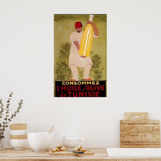 Olijfolie - voedingskunst poster (Keuken)