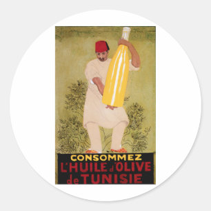 Olijfolie -  voedingskunst ronde sticker