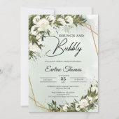 Olijfolie wit rozen goudbrunch en bruin kaart (Voorkant)