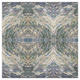 Olijfolie-zeemacht en Cream Fabric Ikat Boho Fabri Stof
