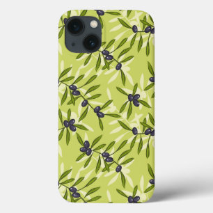 Olijfpatroon iPhone 13 Hoesje