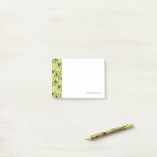 Olijfpatroon Post-it® Notes (Op bureau)