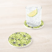 Olijfpatroon Zandsteen Onderzetter (Zijkant)