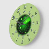 Olijfradarnadering met grote klok in de militaire  (Hoek)