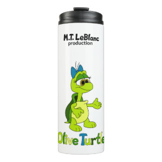 Olijfschildpad thermosbeker