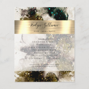 Olijfsmaragdgroene waterverf flyer