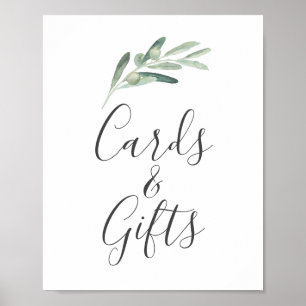Olijfstemkaarten en cadeaubonnen poster