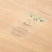 olijftak Baptisme Acryl Uitnodigingen (Laagn)