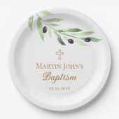olijftak Baptisme Papieren Bordje (Voorkant)