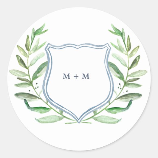 Olijftak Boho Garden Monogram Stickers (Voorkant)