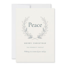 Olijftak Kerstmis Minimalistische Kerstkaart