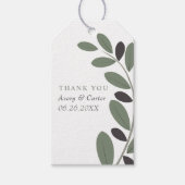 Olijftak Mediterraan Dank u bruiloft Cadeaulabel (Voorkant)