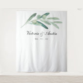 Olijftak Trouwachtergrond, Fotohokje Prop Wandkleed (Voorkant)