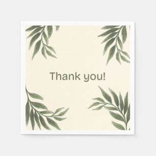 Olijfthema bruiloft servetten