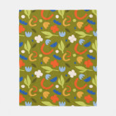 Olijfweide Fleece Deken (Voorkant)