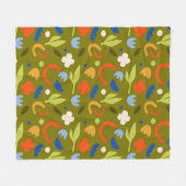 Olijfweide Fleece Deken (Voorkant (Horizontaal))