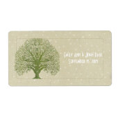 Olijfzwijn op houten graankorrels Bewaar datum Etiket (Voorkant)