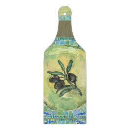 "Olijven" - Decoratief glazen kappersbordpapier Snijplank