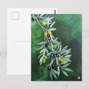 Olijven in de november schemering Schilderij van A Briefkaart