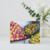 Olijven op de markt briefkaart (Staand voorkant)