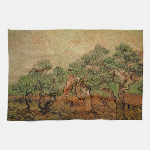 Olijven plukken door Vincent van Gogh Theedoek