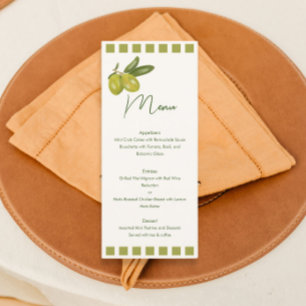 olijven tekeningen Bruiloft Menu
