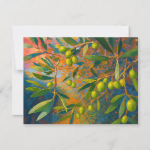  olijven Toscane Italië Retro Europa Reizen Briefkaart