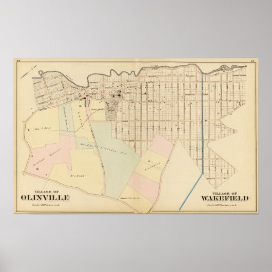 Olinville, Wakefield, New York Poster (Voorkant)