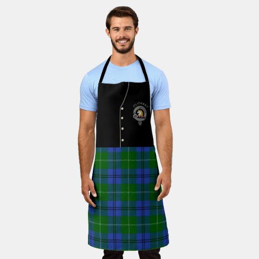 Oliphant Clan Badge & Tartan Kilt Schort (Gedragen)